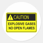 Danger! Round Stickers
