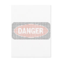Danger sign ASCII art Postcards
