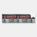 Danger sign indicating high voltage bumper stickers