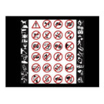 Danger Signs (3) Post Card