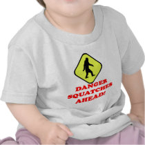 Danger squatches ahead tee shirt