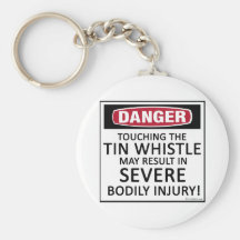 Danger Tin Whistle Keychain