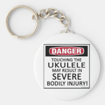 Danger Ukulele Key Chain