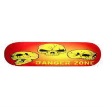 Danger Zone Skull Skateboard