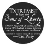 Dangerous Extremist: 18th Century Style Poster Sticker