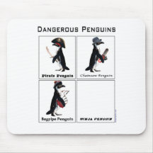 dangerous penguins mousemat
