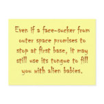 Dangers of online dating (an alien) postcard
