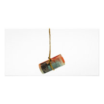 Dangling Australian Dollar Customized Photo Card