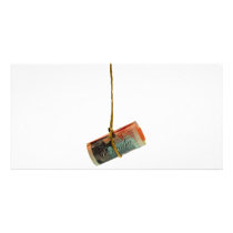 Dangling Australian Dollar Customized Photo Card