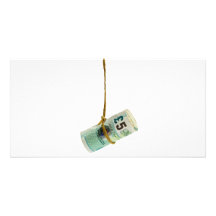 Dangling British pound Photo Greeting Card