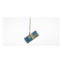 Dangling New Zealand dollar Custom Photo Card