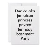 Danica aka jamaican princess private birthday b... invitations