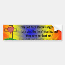 Daniel 6:22 Holy Bible King James Version Bumper Stickers