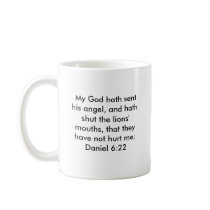 daniel   6  22,  My God hath sent his angel, an... Coffee Mugs