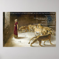 Daniel in the Lion's Den Bible Art Print