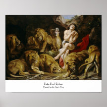 Daniel in the Lion's Den Peter Paul Rubens paint Posters