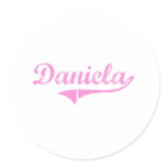 Daniela Classic Style Name Round Sticker