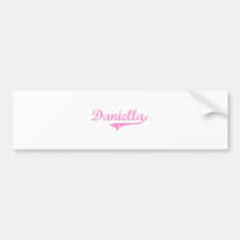 Daniella Classic Style Name Bumper Stickers