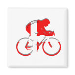 Danish cycling Denmark flag Bicycle Dane gear Fridge Magnet