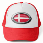 Danish Flag in Steel Frame hats