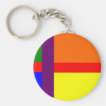 Danish Gay Pride Flag Keychains