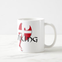 Danish Viking Denmark flag Axe Mugs