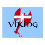 Danish Viking Denmark flag Axe Post Cards
