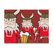 Danish Viking Fan Postcard