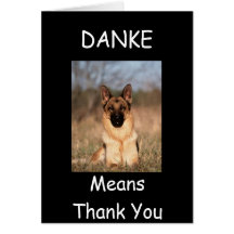 "DANKE MEANS THANK YOU" GREETING CARDS