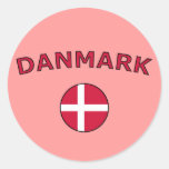 Danmark Round Stickers