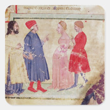 Dante and Virgil  with Francesca da Rimini Stickers