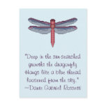 Dante Gabriel Rossetti Dragonfly Quote Postcard