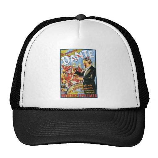 Dante ~ The Mysterious Magician Vintage Magic Act Mesh Hats