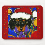 Dapple Doxie Christmas Mouse Mat
