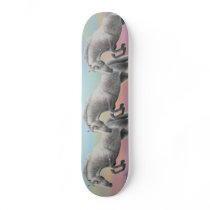 Dappled Grey Horse Jumping Skateboard