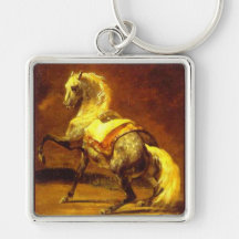 DAPPLED GREY HORSE KEYCHAINS