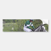 Dappled Grey Race Horse Bumper Sticker