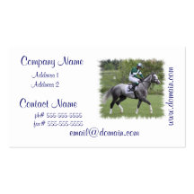 Dappled Grey Race Horse Business Cards