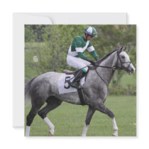 Dappled Grey Race Horse Invitations