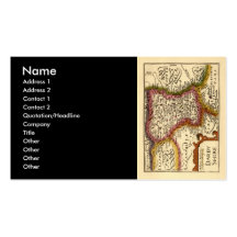 "Darbyshire" Derbyshire County Map, England Business Card