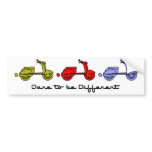 Dare To Be Different Scooter Bumper Sticker bumper stickers