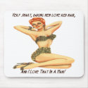 Daring Men Love Red Hair mousepads