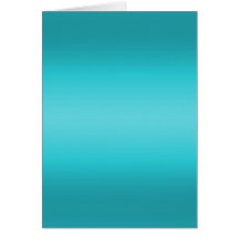 Dark and Light Aqua Blue Gradient - Turquoise Greeting Card