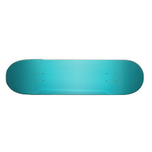 Dark and Light Aqua Blue Gradient - Turquoise Skate Boards
