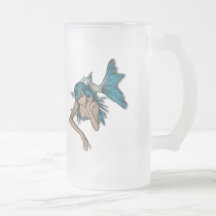Dark Aqua Blue 3D Mermaid Mug