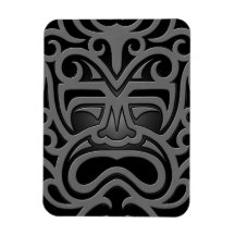 Dark Aztec Mask Magnets