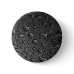 Dark Black Water Droplets Textured Design buttons