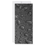Dark Black Water Droplets Textured Design rack cards