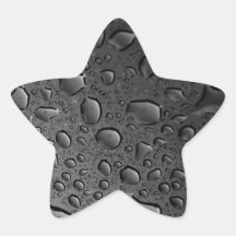 Dark Black Water Droplets Textured Design Stickers
