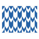 Dark Blue and White Chevron Pattern. postcards